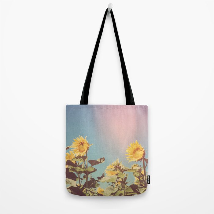 Retro Sunflowers - Nature Photography Tote Bag Gallery Image 2