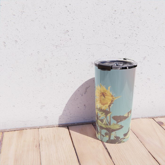 Retro Sunflowers - Nature Photography Travel Mug Gallery Image 4