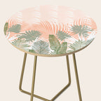 Abstract tropical plants pastel Side Table Gallery Image 2