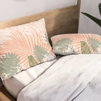 Abstract tropical plants pastel Pillow Sham Gallery Image 2