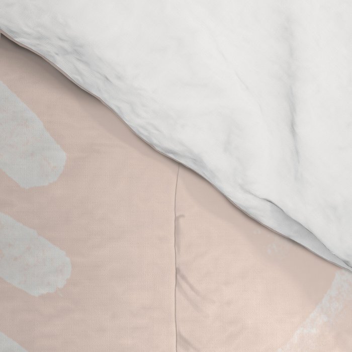 Abstract tropical plants pastel Comforter Gallery Image 4