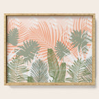 Abstract tropical plants pastel Serving Tray Gallery Image 1
