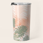 Abstract tropical plants pastel Travel Mug Gallery Image 3