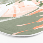 Abstract tropical plants pastel Bath Mat Gallery Image 3