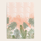 Abstract tropical plants pastel Poster Gallery Image 4