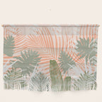 Abstract tropical plants pastel Wall Hanging Gallery Image 1