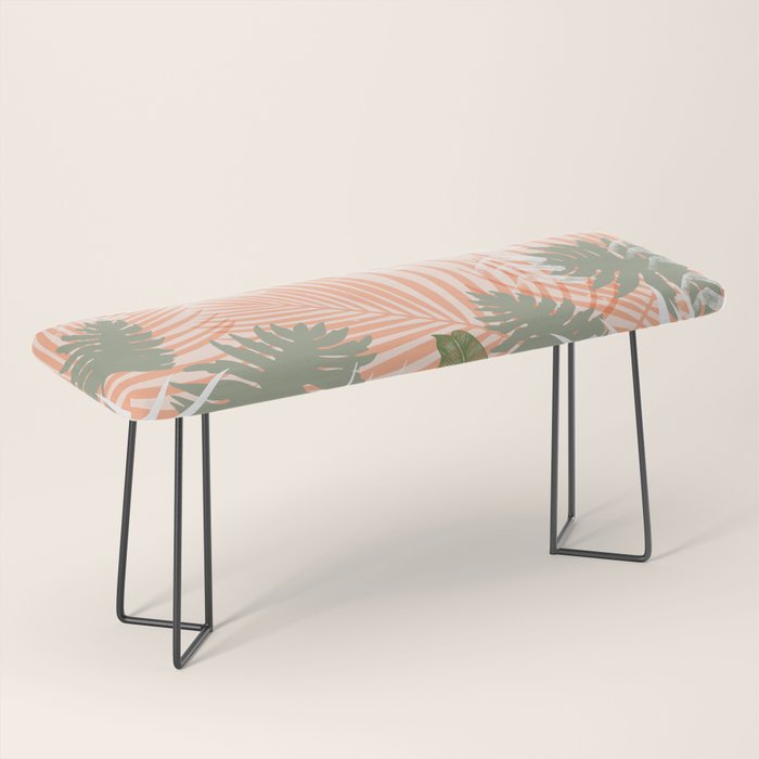 Abstract tropical plants pastel Bench Gallery Image 1