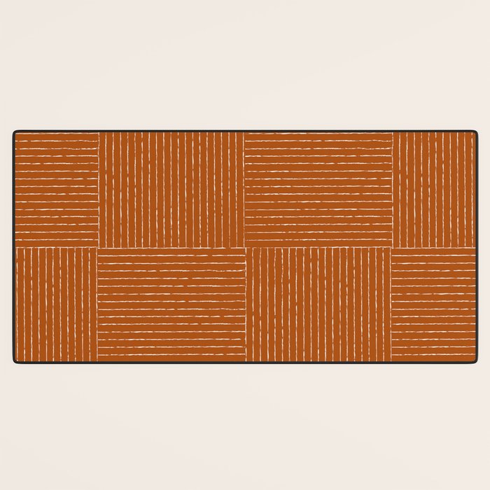 Lines III (Rust) Desk Mat Gallery Image 3