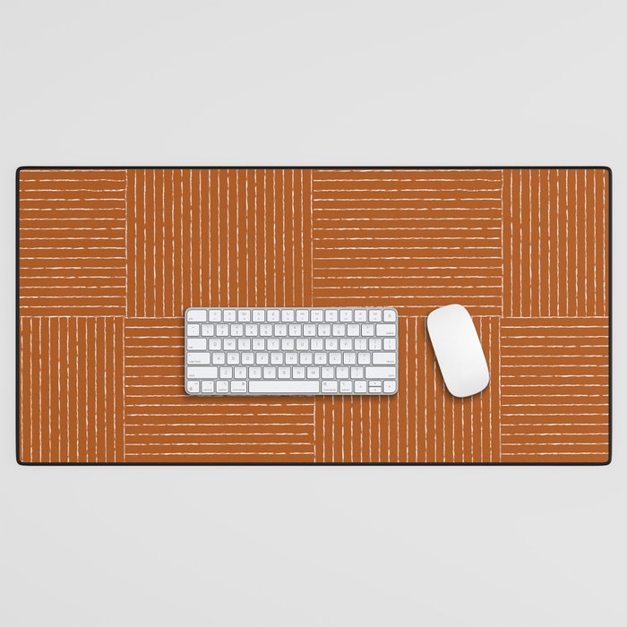 Lines III (Rust) Desk Mat Gallery Image 1