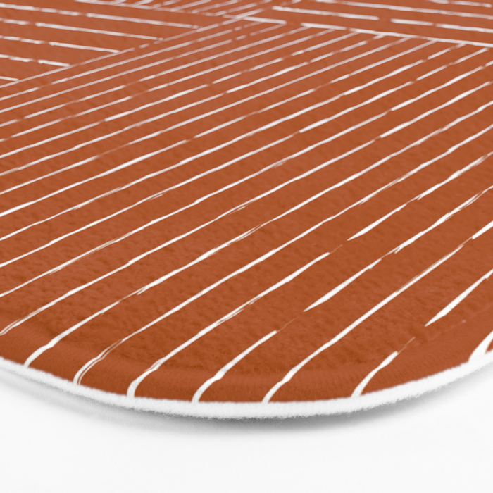 Lines III (Rust) Bath Mat Gallery Image 3