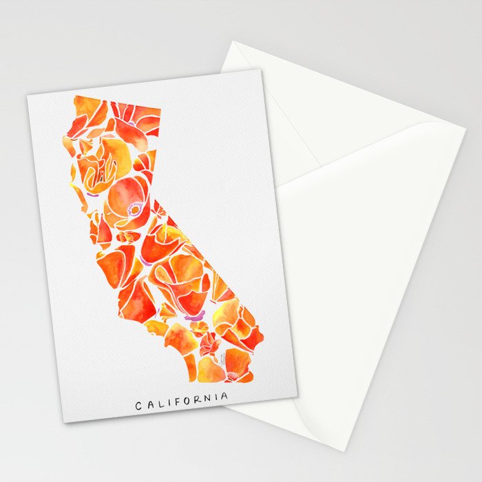 California Poppies Stationery Card Gallery Image 2