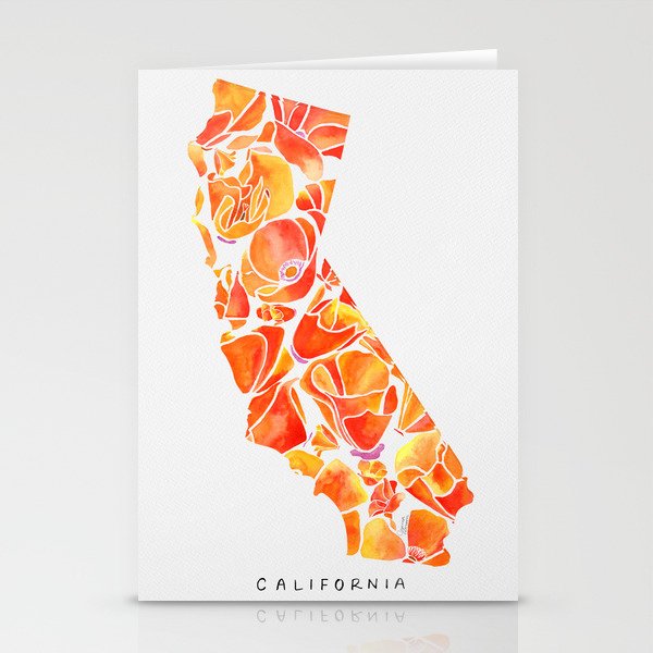 California Poppies Stationery Card Gallery Image 1