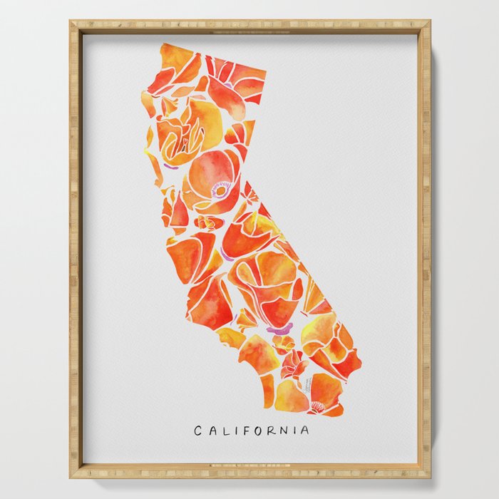 California Poppies Serving Tray Gallery Image 1