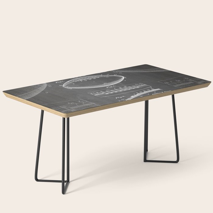 Football Patent - American Football Art - Black Chalkboard Coffee Table Gallery Image 1