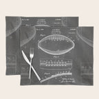 Football Patent - American Football Art - Black Chalkboard Placemat Gallery Image 1