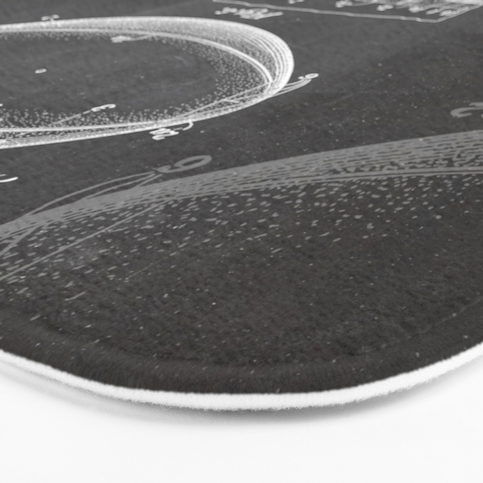 Football Patent - American Football Art - Black Chalkboard Bath Mat Gallery Image 3