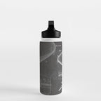 Football Patent - American Football Art - Black Chalkboard Water Bottle Gallery Image 3