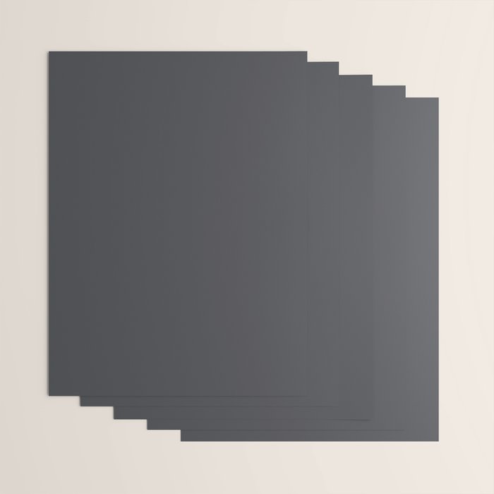 ASPHALT SOLID COLOR Plain Dark Neutral Shade  Wrapping Paper Gallery Image 3