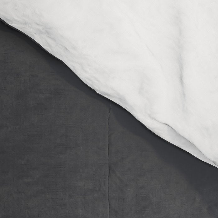 ASPHALT SOLID COLOR Plain Dark Neutral Shade  Comforter Gallery Image 4