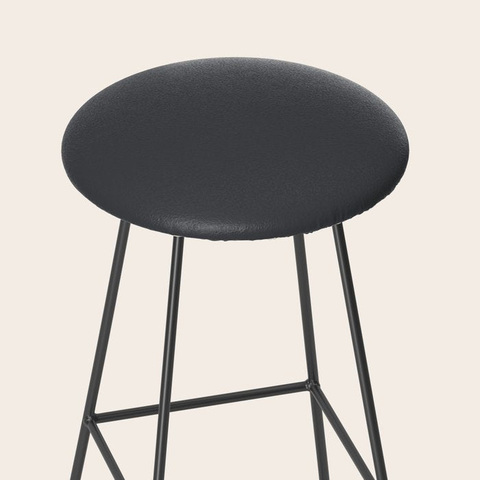 ASPHALT SOLID COLOR Plain Dark Neutral Shade  Stool Gallery Image 2