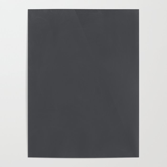 ASPHALT SOLID COLOR Plain Dark Neutral Shade  Poster Gallery Image 1