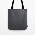 ASPHALT SOLID COLOR Plain Dark Neutral Shade  Tote Bag Gallery Image 1