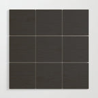 ASPHALT SOLID COLOR Plain Dark Neutral Shade  Wood Wall Art Gallery Image 1