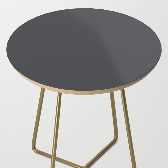 ASPHALT SOLID COLOR Plain Dark Neutral Shade  Side Table Gallery Image 2