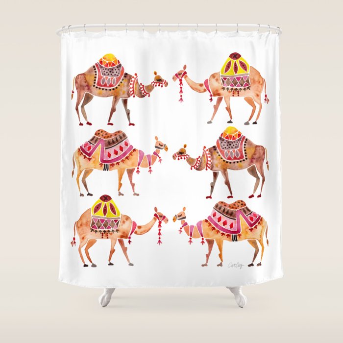 Camel Train Shower Curtain Gallery Image 1
