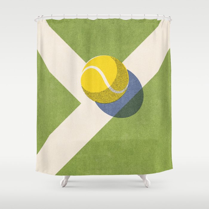 BALLS - Tennis - Grass Court - II Shower Curtain