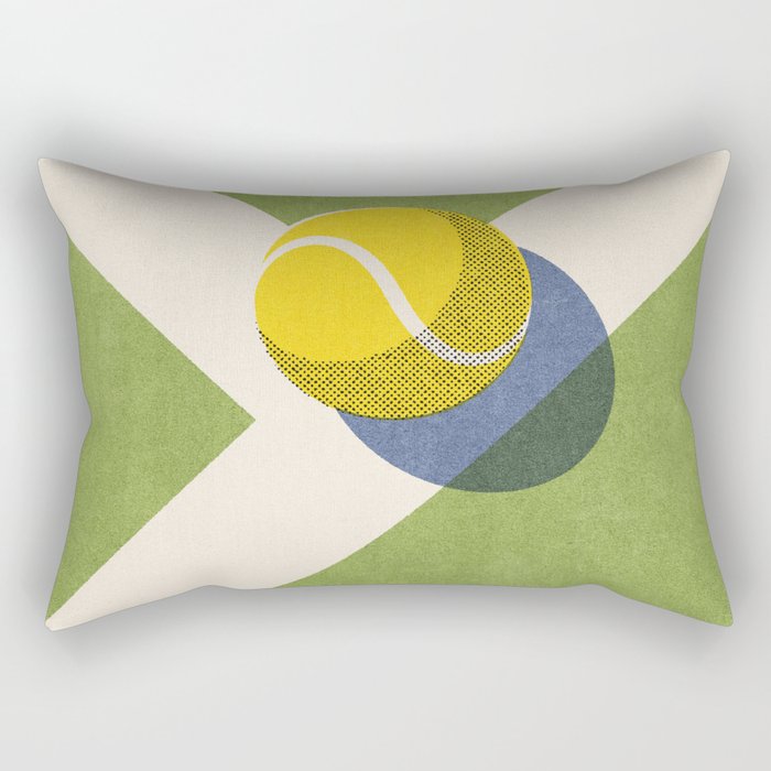 BALLS - Tennis - Grass Court - II Rectangular Pillow Gallery Image 2