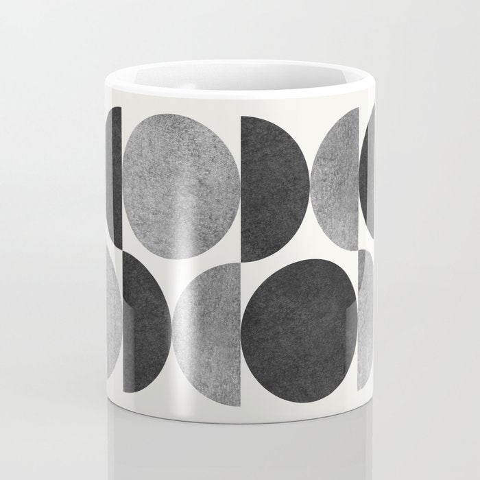 Black grey retro Mid century modern Coffee Mug Gallery Image 4