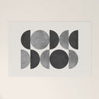 Black grey retro Mid century modern Welcome Mat Gallery Image 1