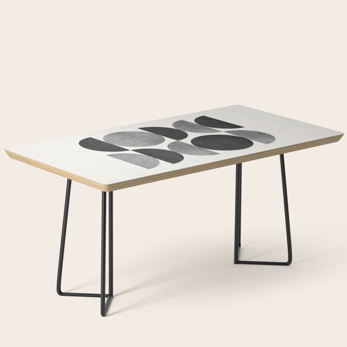 Black grey retro Mid century modern Coffee Table Gallery Image 1