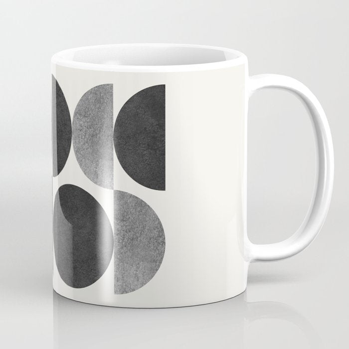 Black grey retro Mid century modern Coffee Mug Gallery Image 1