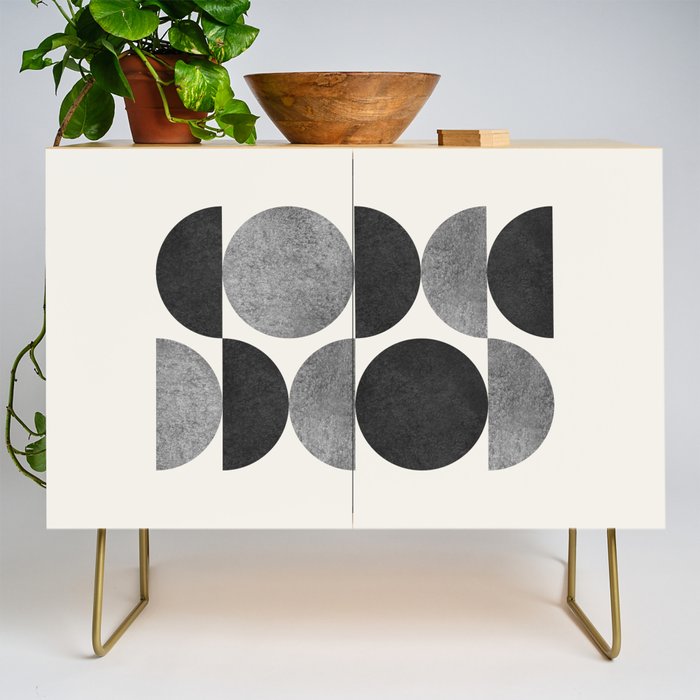 Black grey retro Mid century modern Credenza Gallery Image 1