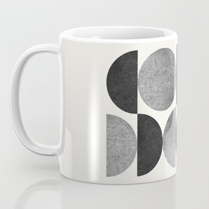 Black grey retro Mid century modern Coffee Mug Gallery Image 3