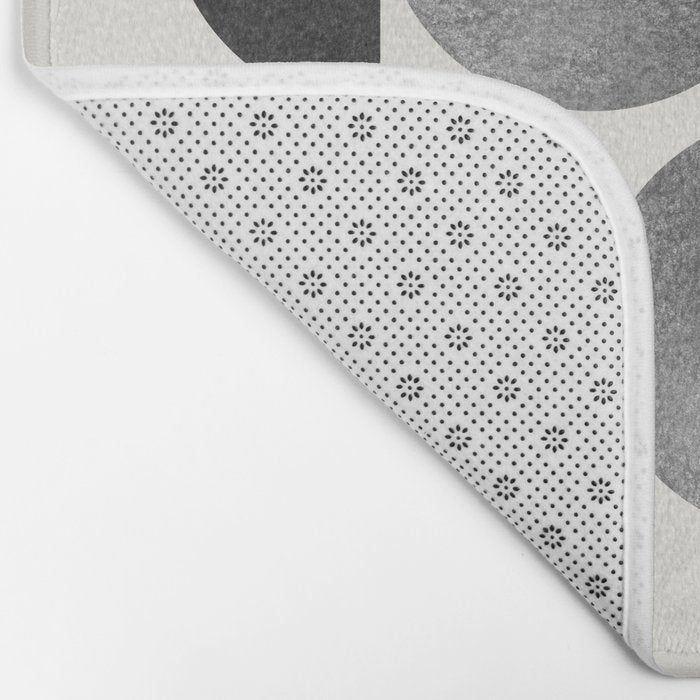 Black grey retro Mid century modern Bath Mat Gallery Image 2