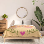 Madagascar Bullseye Moth in Enchanted Garden Comforter Gallery Image 3