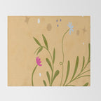 Madagascar Bullseye Moth in Enchanted Garden Throw Blanket Gallery Image 2