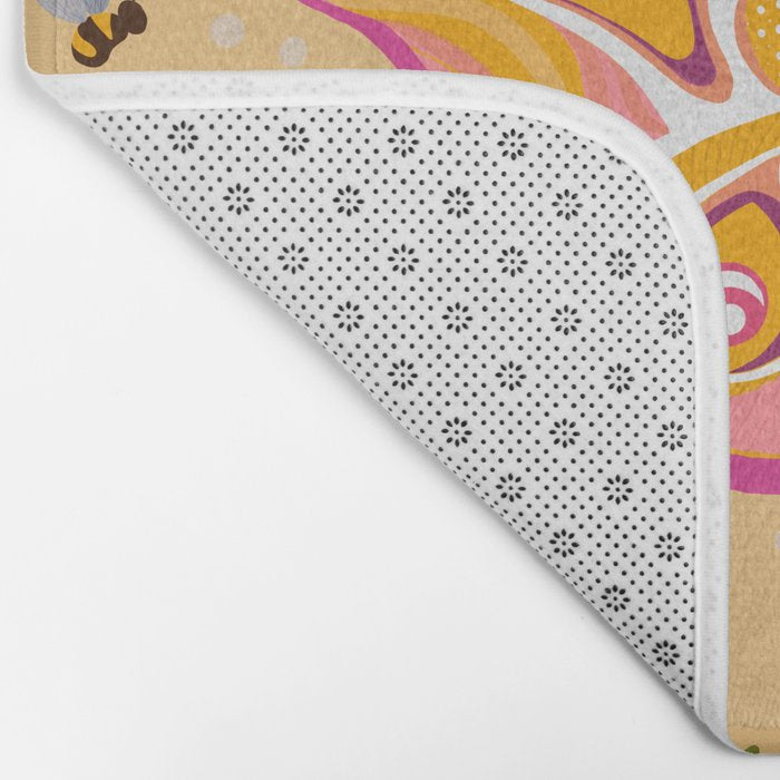 Madagascar Bullseye Moth in Enchanted Garden Bath Mat Gallery Image 2