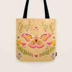 Madagascar Bullseye Moth in Enchanted Garden Tote Bag Gallery Image 1