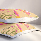 Madagascar Bullseye Moth in Enchanted Garden Pillow Sham Gallery Image 3