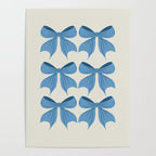 Elegant Blue Bow Pattern A Classic and Stylish Design Poster Gallery Image 4