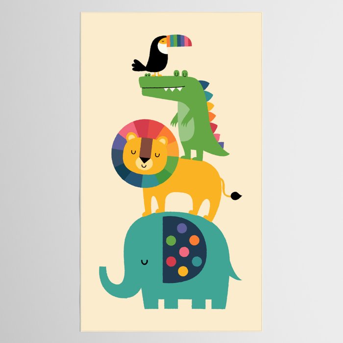 Rainbow Safari Tablecloth Gallery Image 2