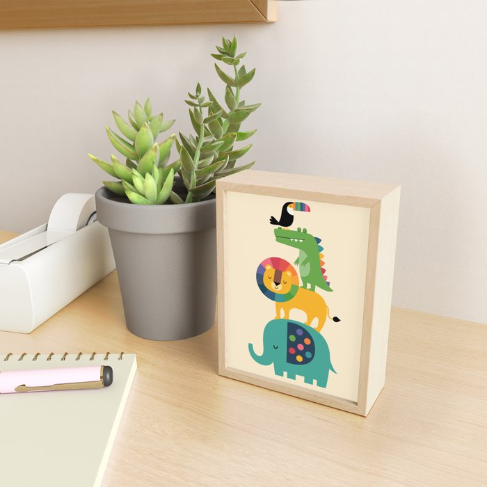 Rainbow Safari Mini Art Print Gallery Image 2