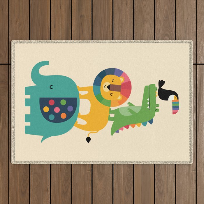 Rainbow Safari Outdoor Rug Gallery Image 1