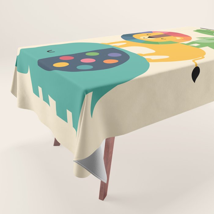 Rainbow Safari Tablecloth Gallery Image 1