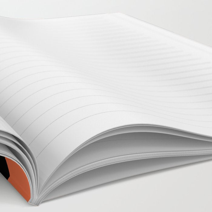 Retro Liquid Swirl Abstract Pattern in Black and Orange Notebook Gallery Image 2