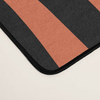 Retro Liquid Swirl Abstract Pattern in Black and Orange Desk Mat Gallery Image 4